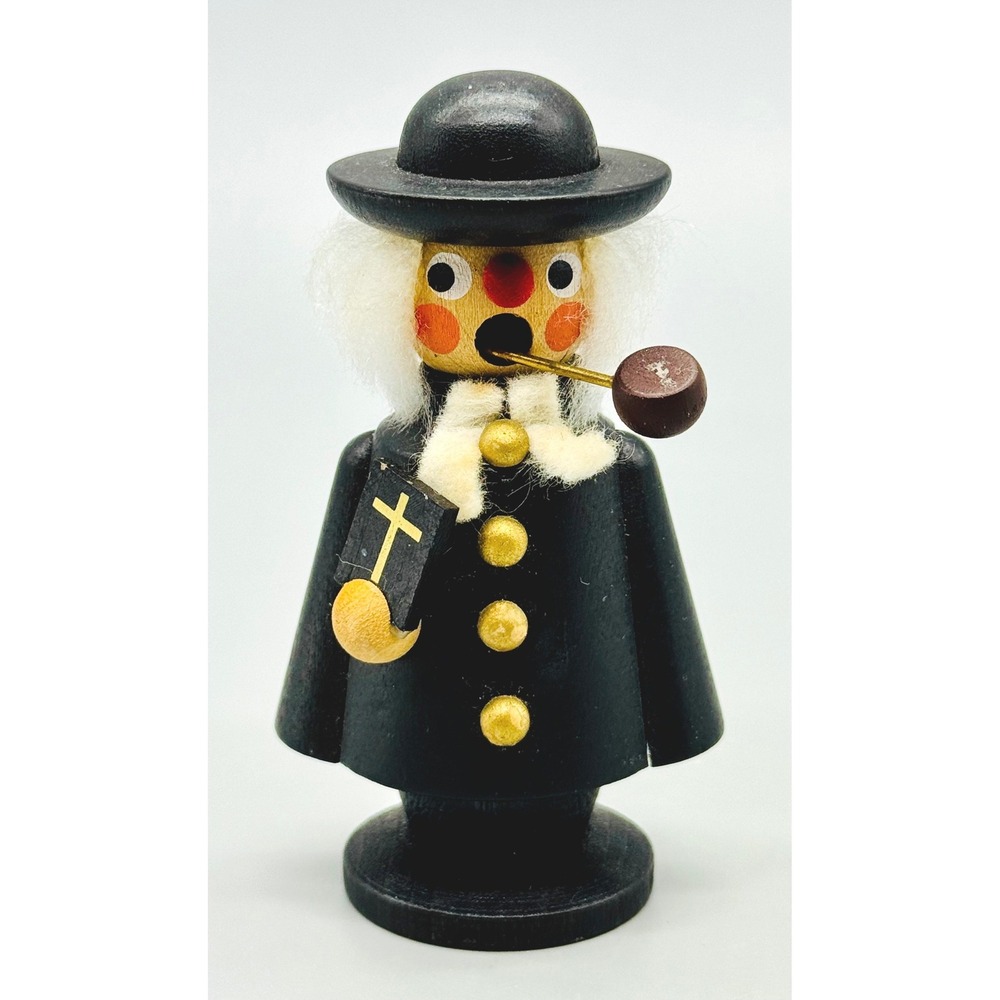 Christian Ulbricht Incense Smoker Pastor Rauchermann Wooden Germany 4 inch